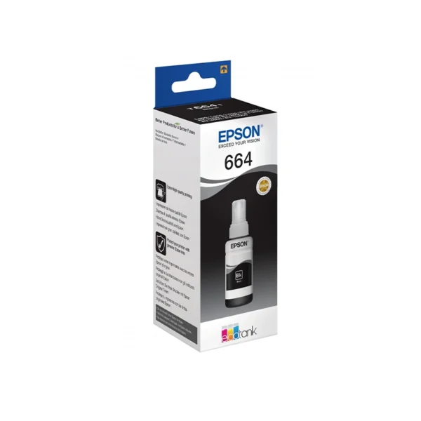 Epson 664 Black Ink Bottle 70ML (T6641)