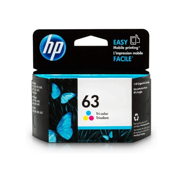 HP 63 Tri Color Ink Cartridge (F6U61AA)
