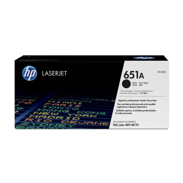 HP 651A Black Toner Laserjet Cartridge (CE340A)