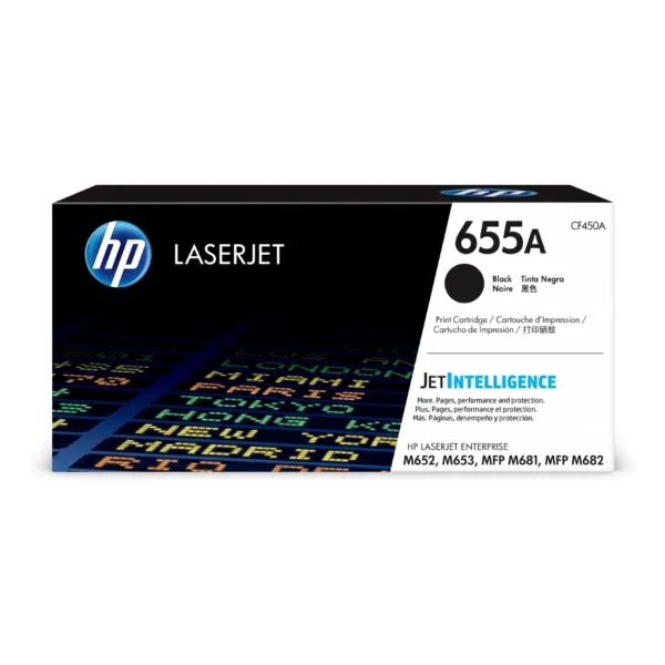 HP 655A Black Toner Laserjet Cartridge (CF450A)